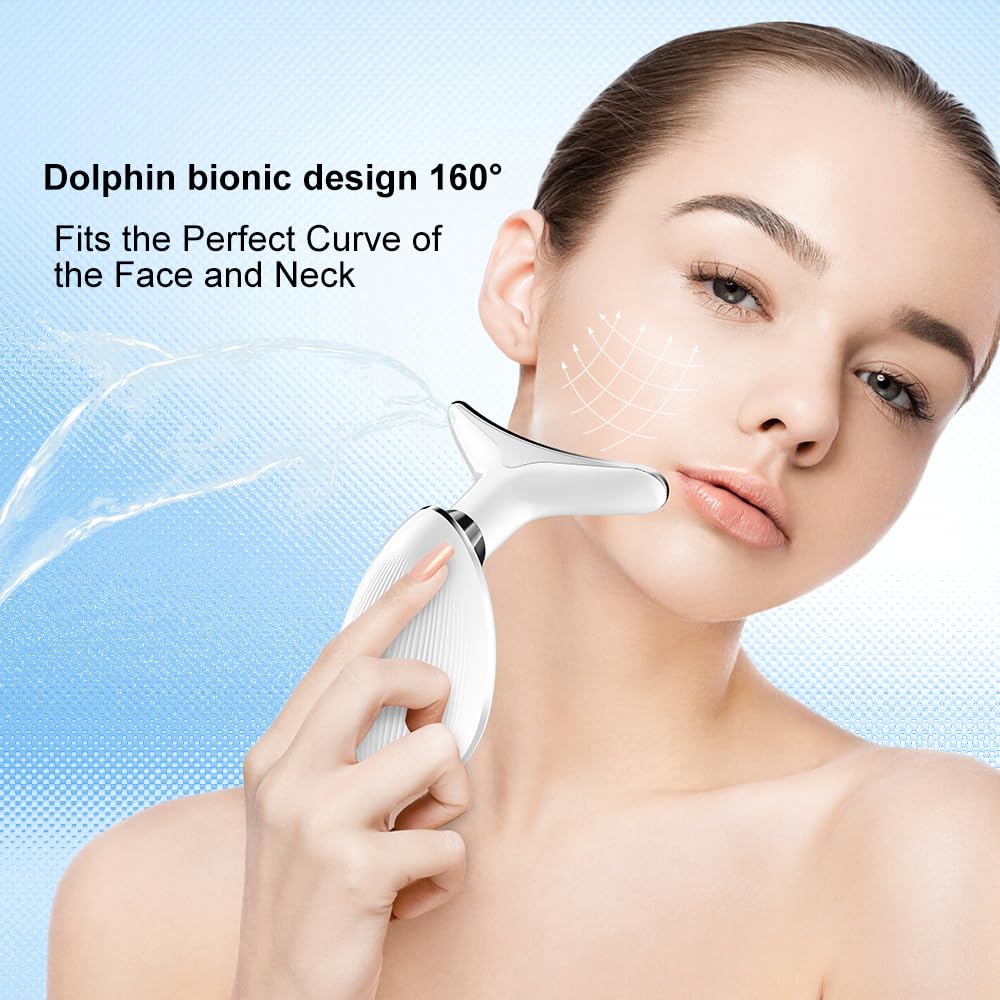 Facial Massager Red-Light-Therapy-for-Face and Neck, Face culpting Wand with 7 Color, Face Tool for Skin Care